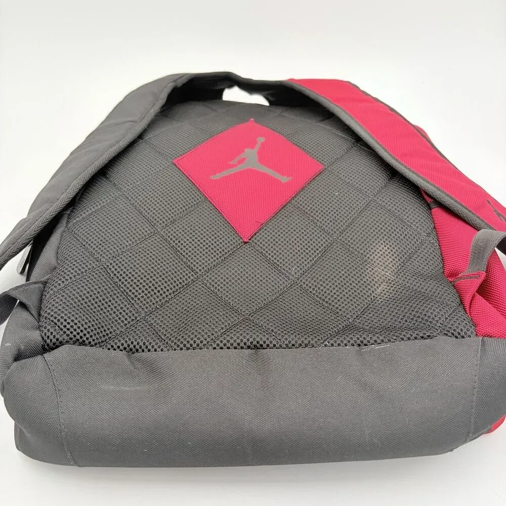 NIKE JORDAN Backpack Gray Pink Jumpman Laptop School Travel Bag
